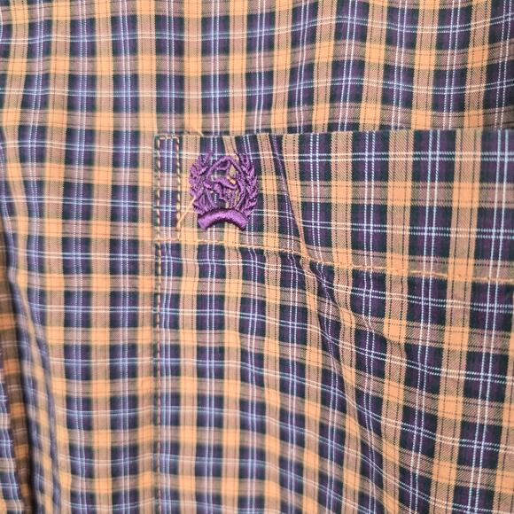 Cinch Mens Button Down Rust Plaid Cowboy Core Rodeo Western Long Sleeve Shirt M - Picture 4 of 12